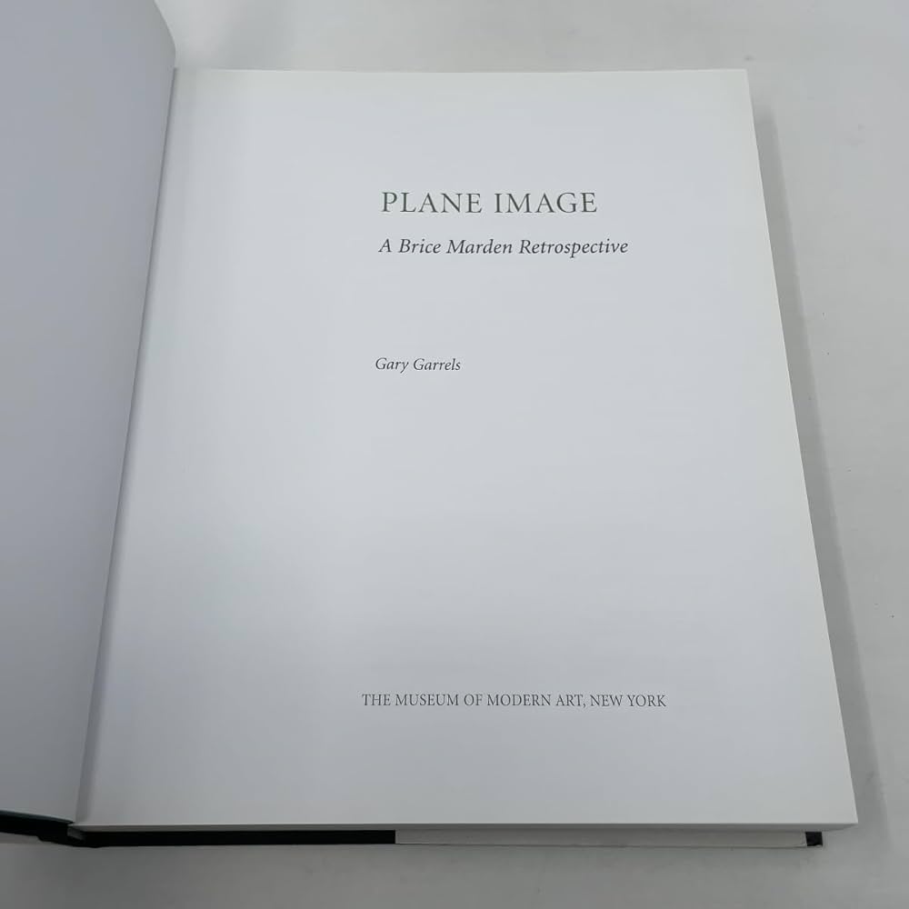 Plane Image: A Brice Marden Retrospective: Garrels, Gary