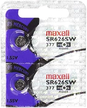 Amazon.com: 2 x MAXELL SR626SW 377 1.55v Silver Oxide Button Cell