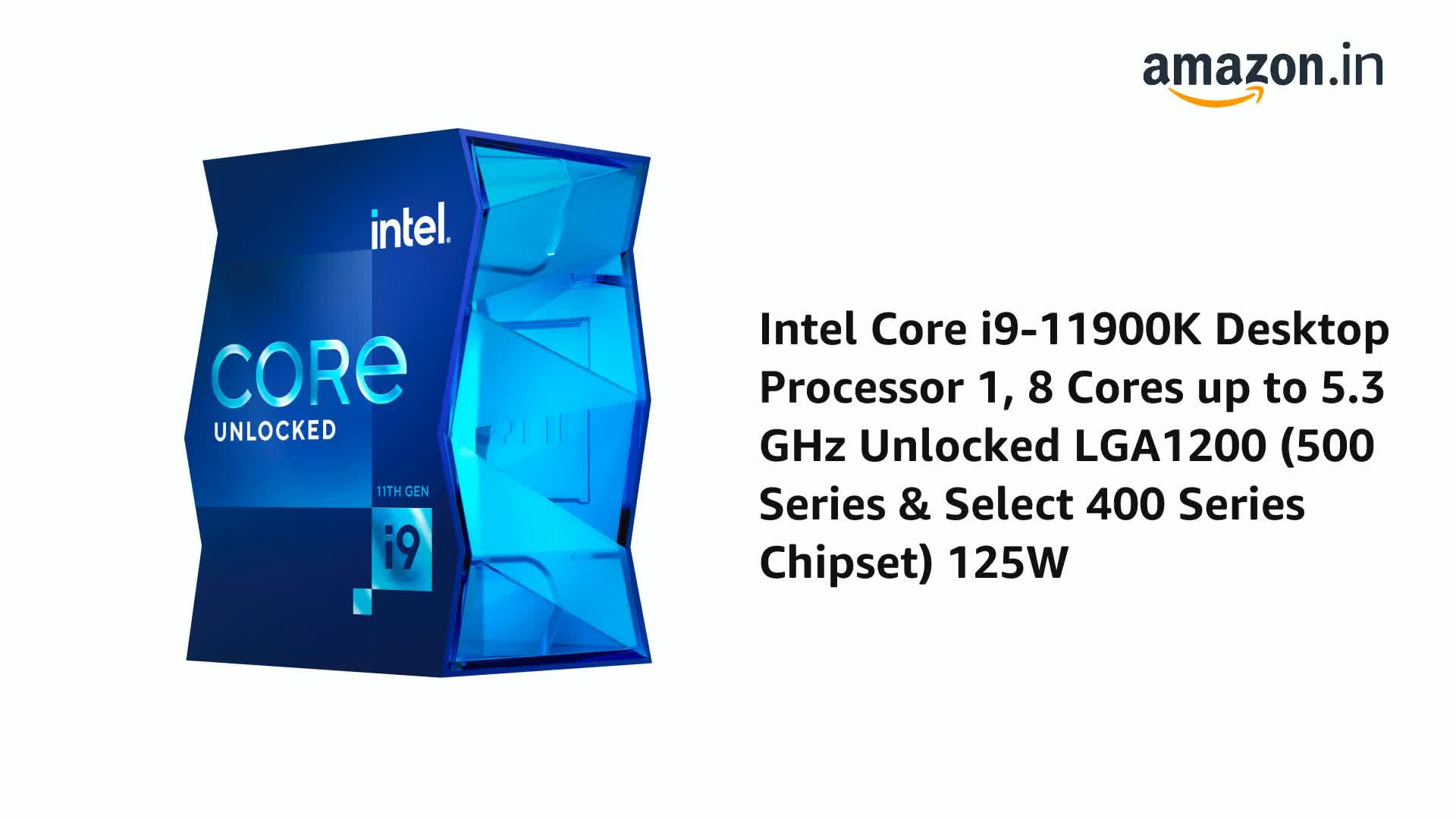Amazon.in: Buy Intel Core i9-11900K Desktop Processor 8 Cores up