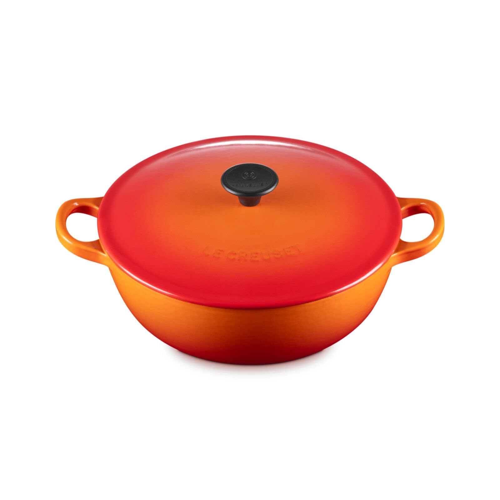 Amazon｜[ルクルーゼ] マルミット オレンジ 22cm 内側 マット