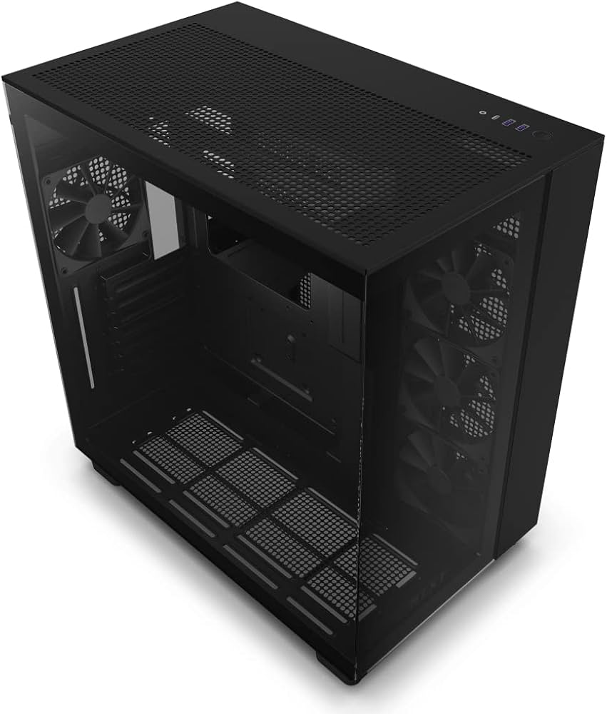 Amazon | NZXT H9 Flow 2層構造ミドルタワーPCケース [Black] CM-H91FB