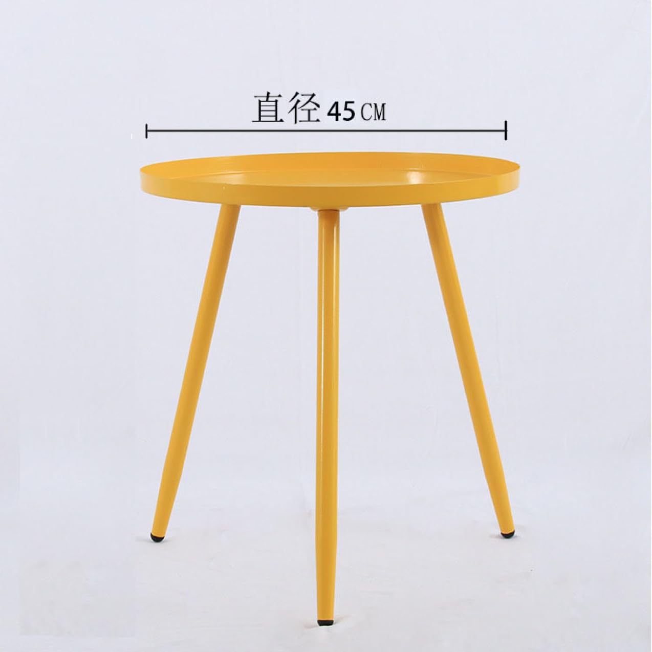 Amazon｜[dhiuebc] サイドテーブル 丸型 イエロー 40*40*50cm 北欧
