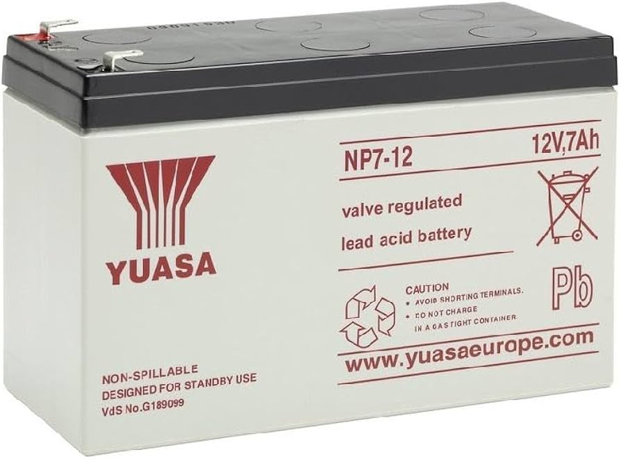 Amazon.com: Yuasa - NP7-12 AGM S65-12V 7.0Ah - Sealed Lead Acid