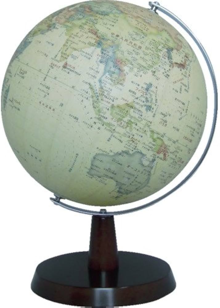 Amazon.co.jp: 昭和カｰトン 地球儀 アンティｰクタイプ 26cm 26-CAM