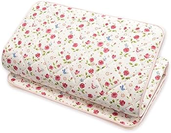 Amazon｜丸八真綿 四層羊毛敷き布団 花柄 ピンク シングル｜敷きふとん