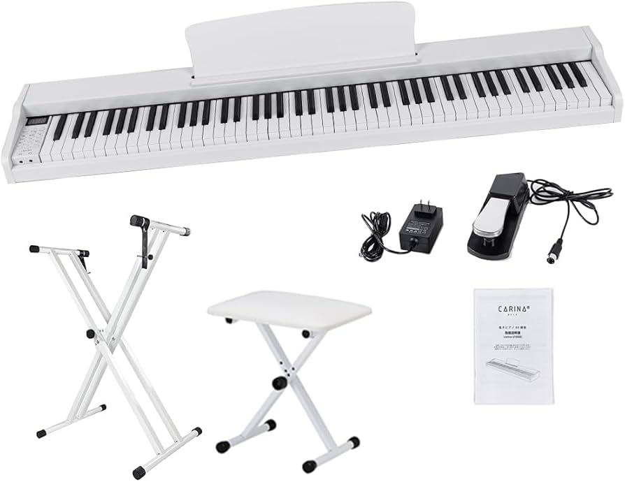 Amazon | Carina 電子ピアノ 88鍵盤 キーボード 木製デザイン ピアノ