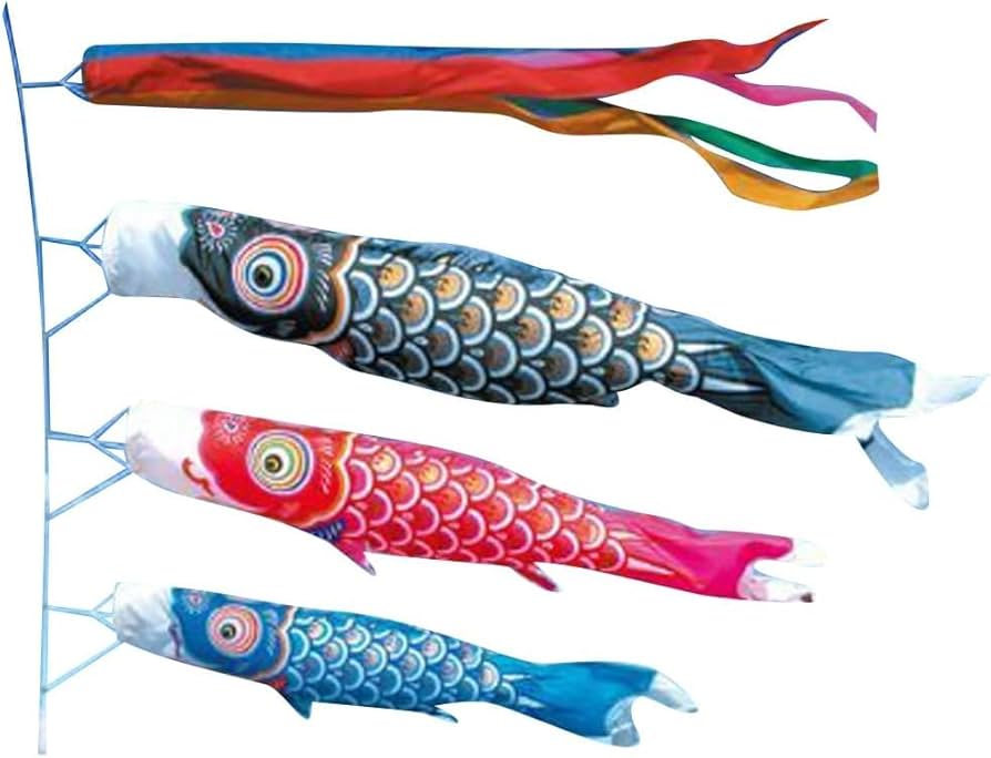 Amazon | 徳永 鯉のぼり （ポール別売） ゴールド鯉セット 7m6点セット