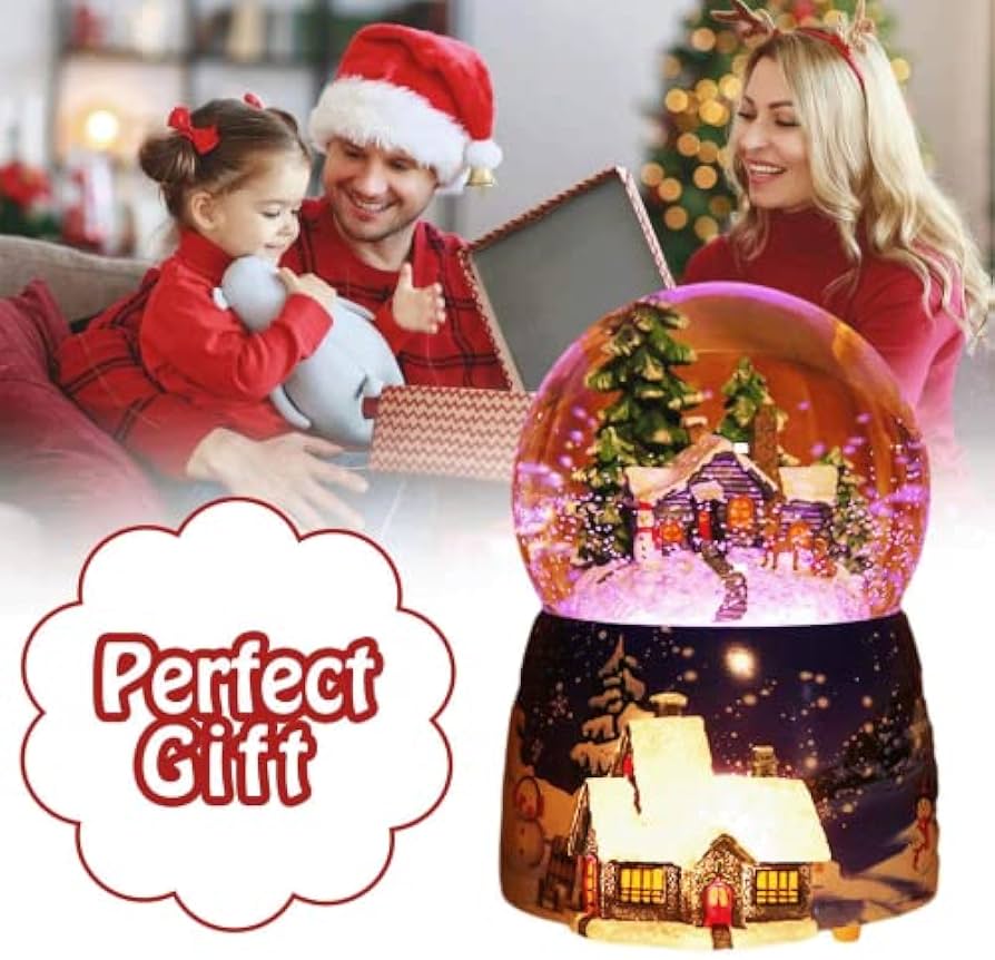 Amazon | スノードーム クリスマスオルゴール クリスマススノーハウス