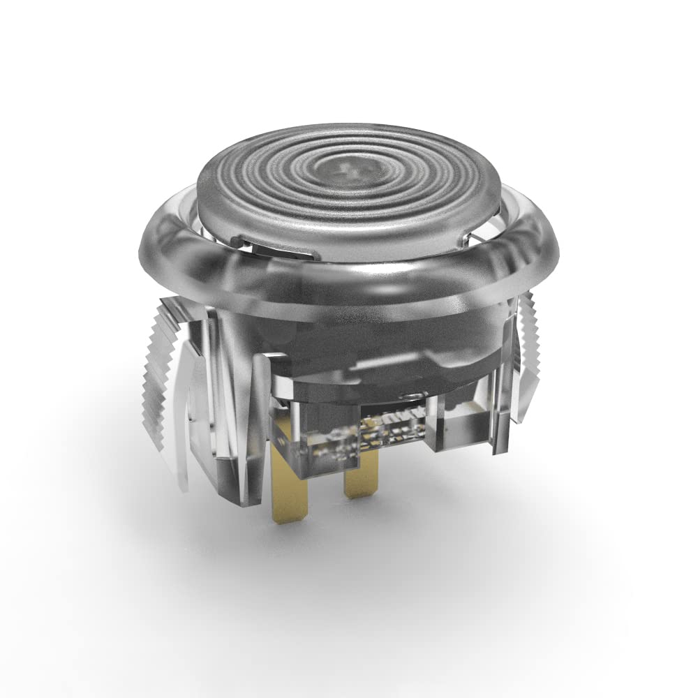 絶版品 未使用)パンクワークショップ24mmクリアブラックV1ボタン 8個