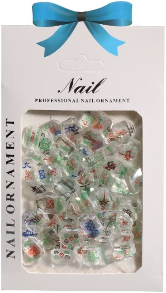 Amazon | 卓上棉品 ネイルパーツ マージャン 麻雀牌 50個 5*7mm