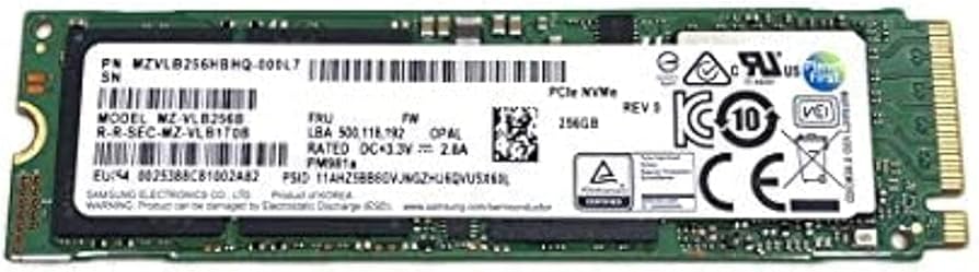 Amazon.com: Samsung SSD 256GB PM981a M.2 2280 PCIe Gen3 x4 NVMe