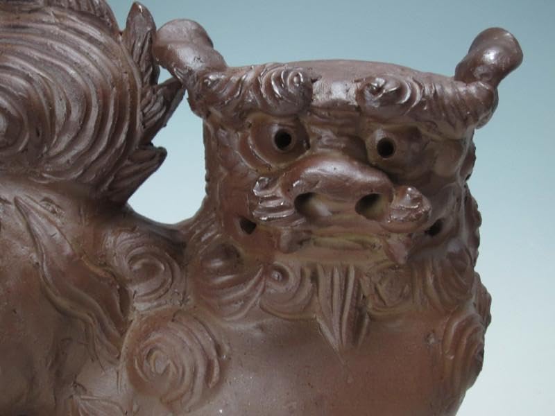 金城敏徳 作 呉須立シーサー（特大）1対 金城敏徳 作 呉須立シーサー