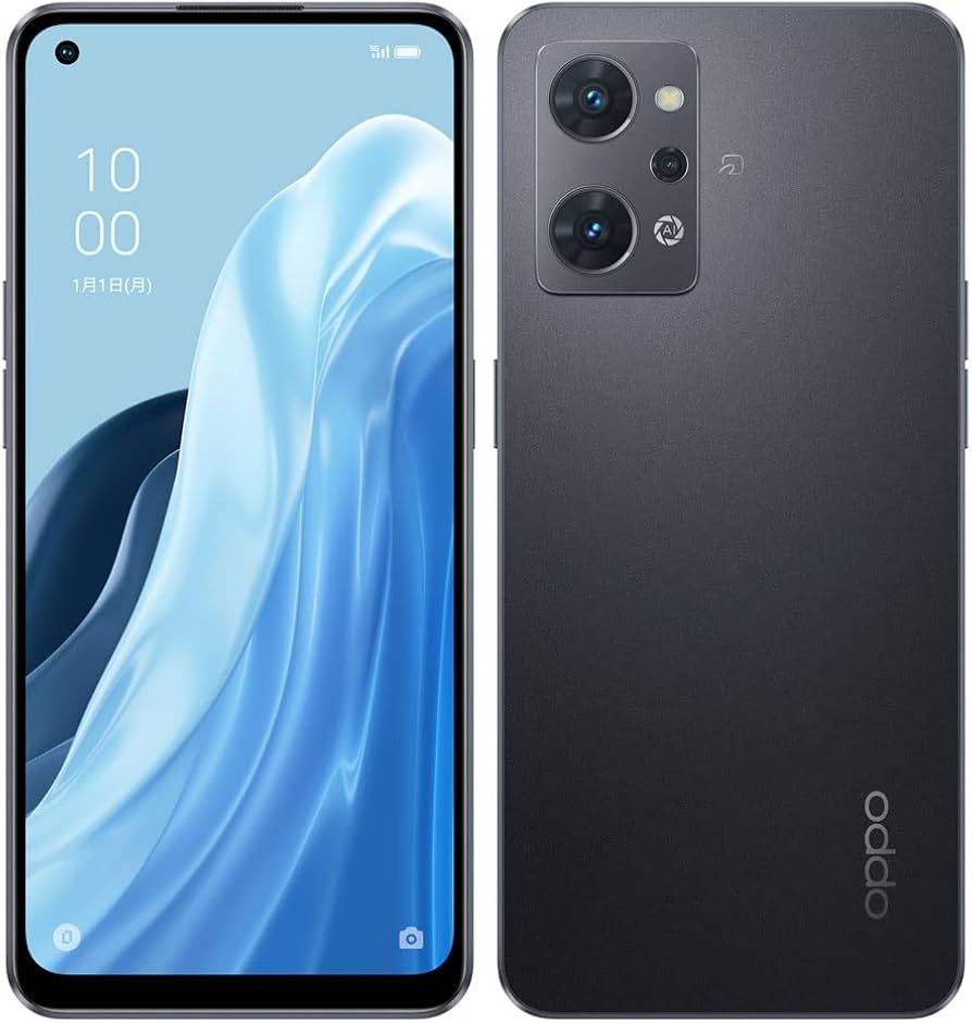 Amazon | SIMフリー AU OPPO Reno7 A OPG04 [スターリー ブラック] 6GB
