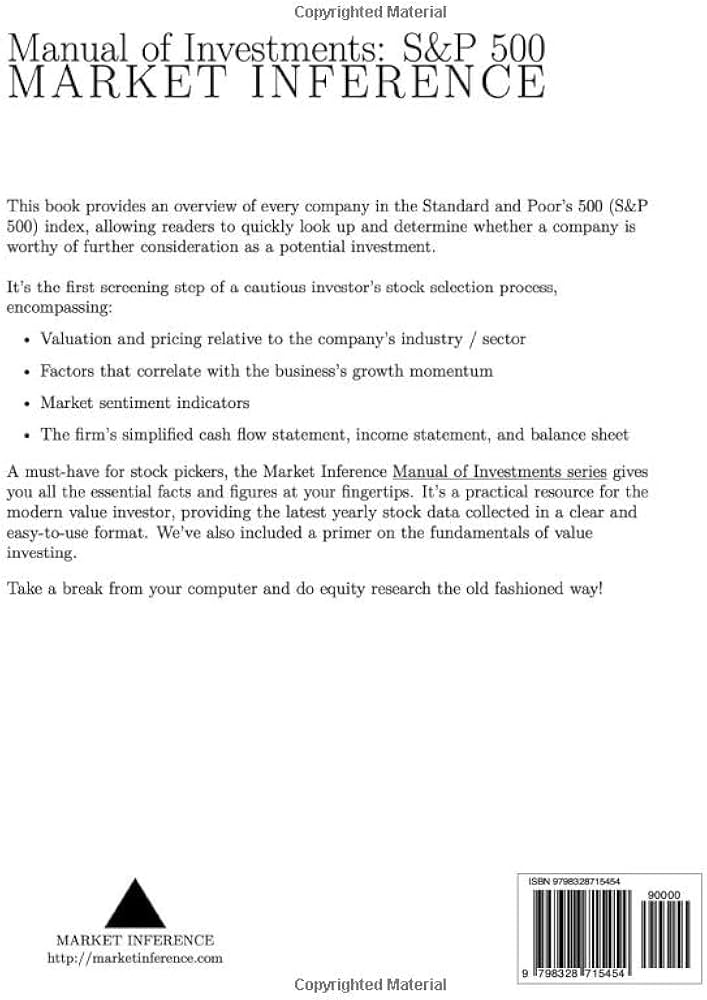 Amazon.com: Manual of Investments: S&P 500: 9798328715454: Market
