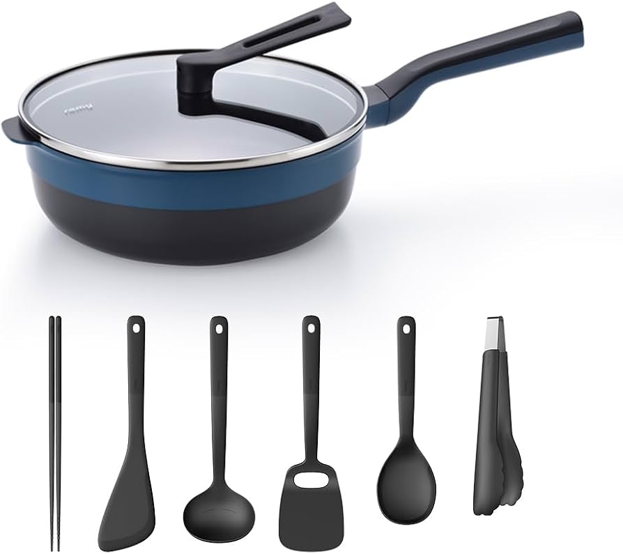 Amazon｜remy レミパンプラス ツール6種セット 24cm (ネイビー) 深型