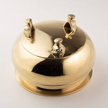 Amazon | 香炉 机上 香呂 (真鍮製 磨き) 5寸 (獅子足) 龍印 線香立て