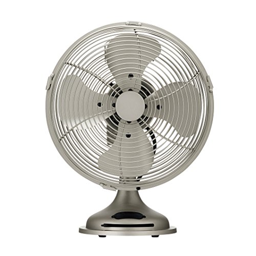 ドウシシャ 卓上扇風機 メタルテーブルファン レトロ 首振り 風量2段階