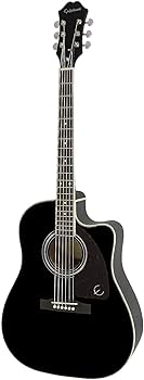 Amazon | Epiphone AJ-220SCE EB(エボニー) エレアコギター