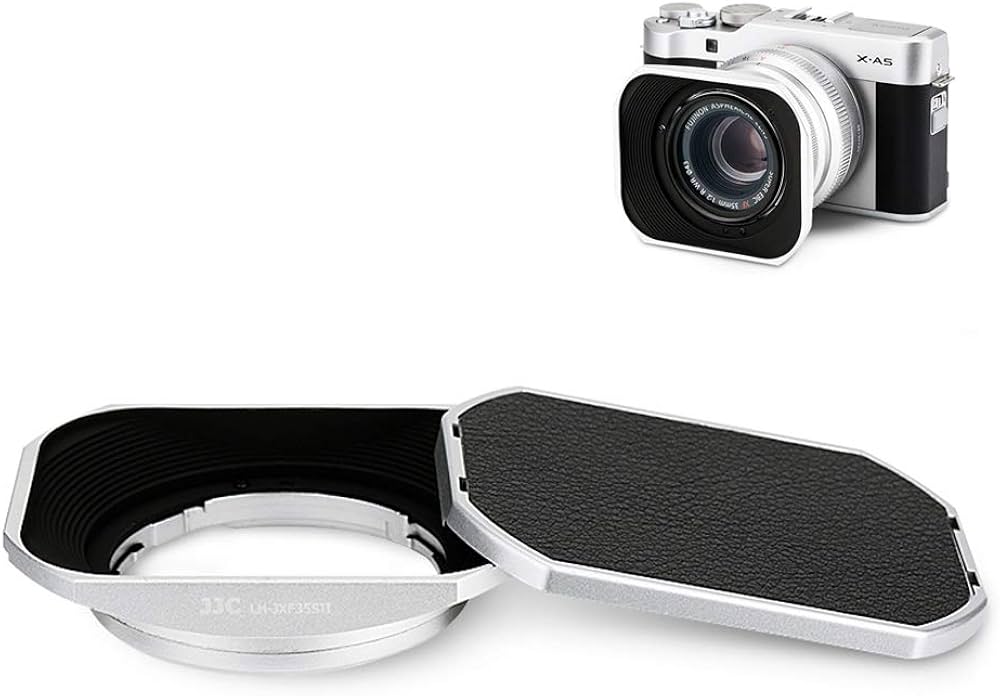 Amazon | JJC メタル 正方形 レンズフード + フードキャップ 富士