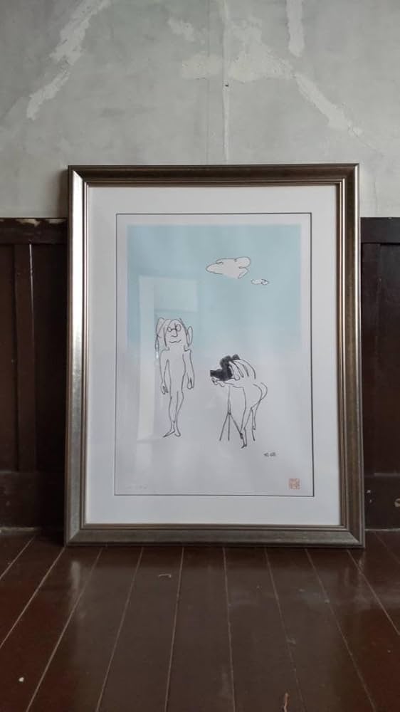 Amazon.co.jp: ジョン・レノン 作画 絵画『smaile number five Film