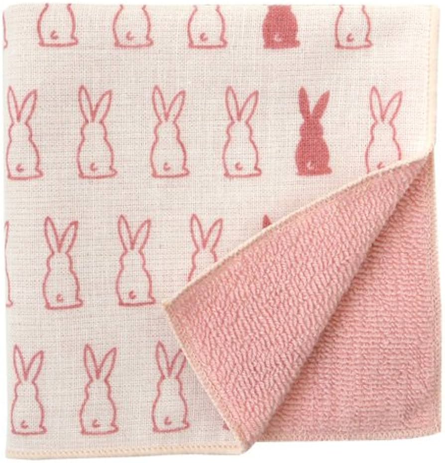 Amazon | 濱文様 和たおるセミウォッシュ（タオルハンカチ） うさぎ