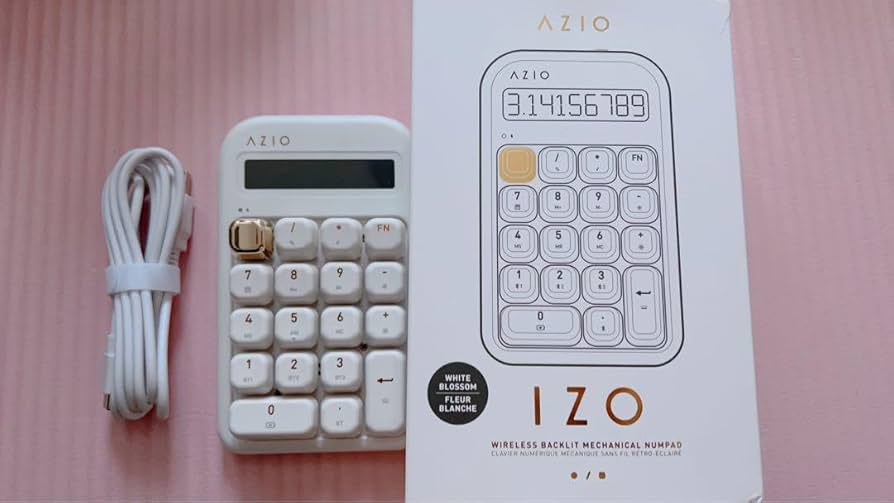 Amazon.co.jp: AZIO Izo テンキー 電卓 青軸 ホワイトブロッサム : ホビー
