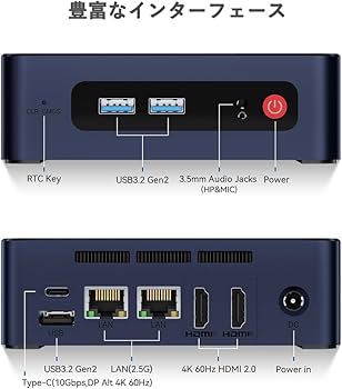 Amazon.co.jp: ミニPC Beelink EQ12 Mini Pc 16GB DDR5 500GB SSD 第12