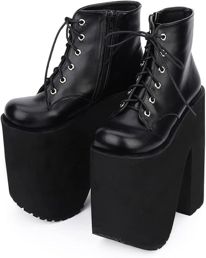 Amazon | [UpdateClassic] 20cmスーパーヒール 厚底ブーツ ショート