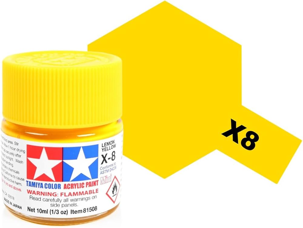 Amazon | タミヤ アクリル ミニ X8 レモンイエロー TAM81508