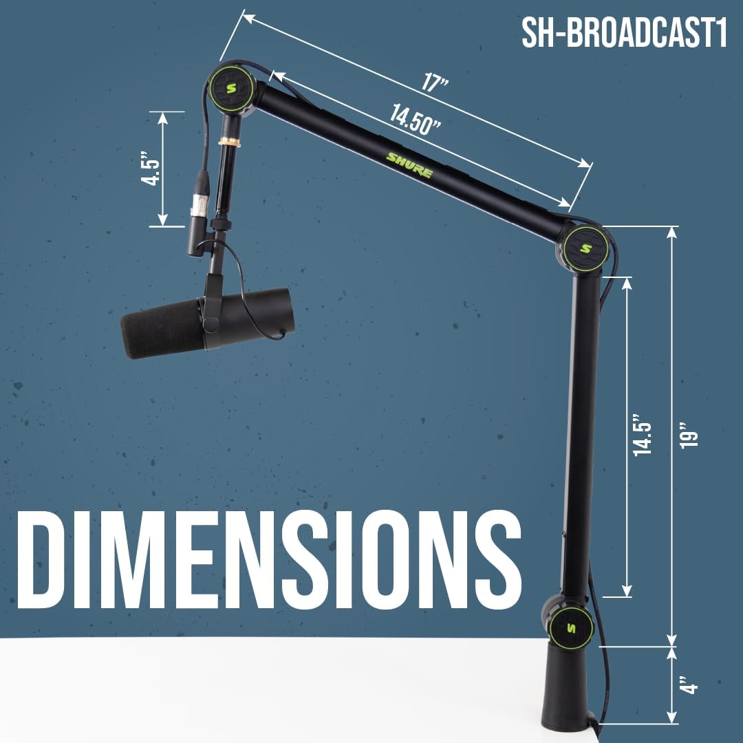 Shure by Gator デラックス 可動式デスクトップ ポッドキャスト用