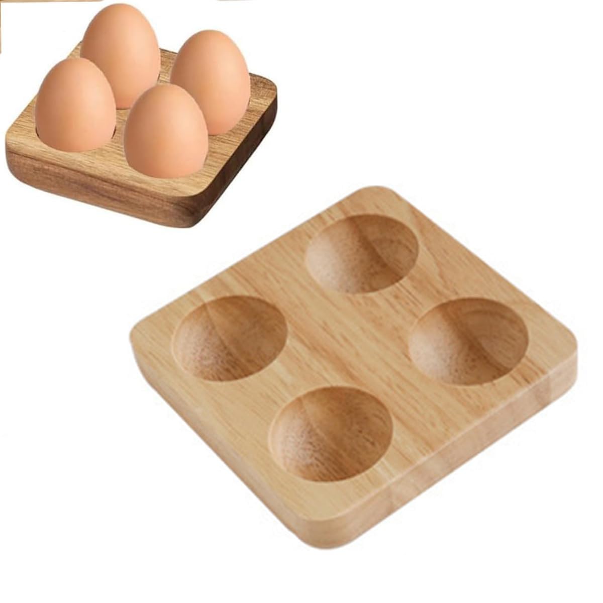 Amazon.co.jp: 木製の卵ホルダー 卵ケース 玉子ケース エッグ
