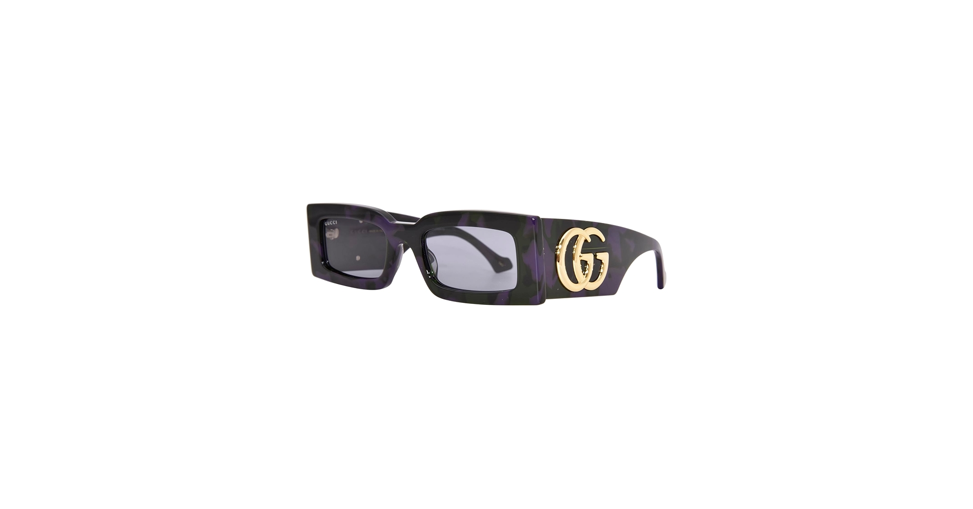 Gucci GG1425S 003 Sunglasses Women's Havana-Purple-Green/Grey