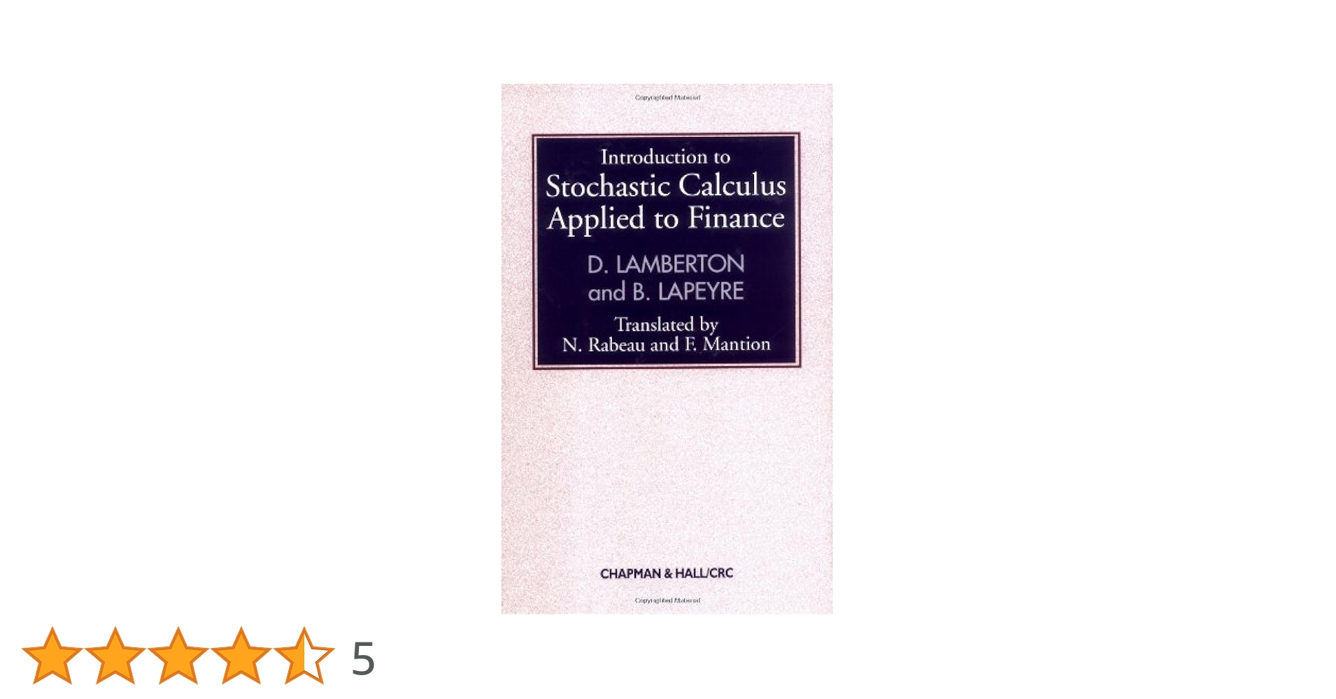 Amazon | Introduction to Stochastic Calculus Applied to Finance