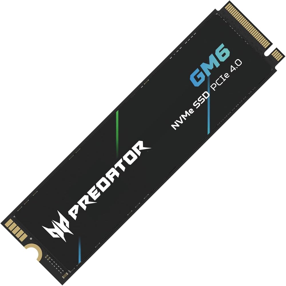 acer Predator GM6 1TB M.2 NVMe PCIe 4.0 SSD - Read Speed up to