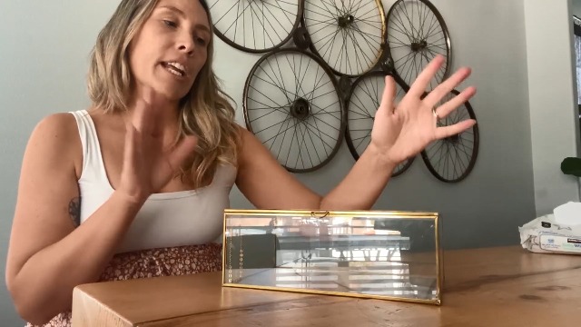 Amazon.com: WHSLILR Vintage Glass Jewelry Box Keepsake Box with