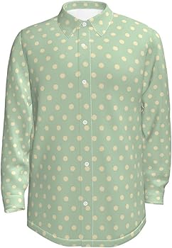 CHANEL オリーブグリーン ドット柄 シャツ ゴールドボタン CHANEL