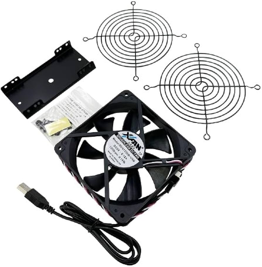 Amazon.co.jp: 長尾製作所 NBROS スタンド付 USB 冷却ファン 120mm