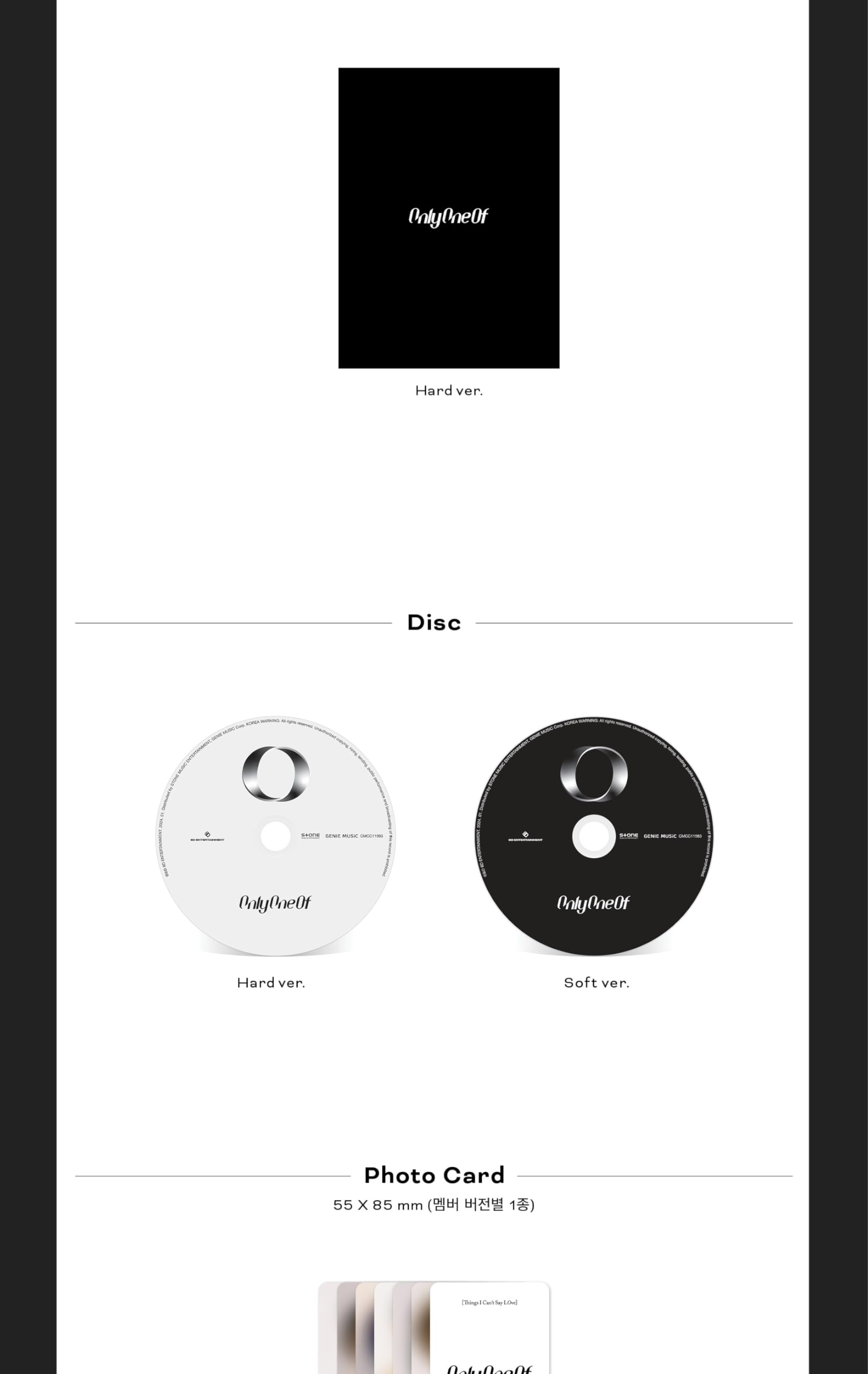 Amazon.com: ONLYONEOF Things I Can't Say Love 6th Mini Album CD+