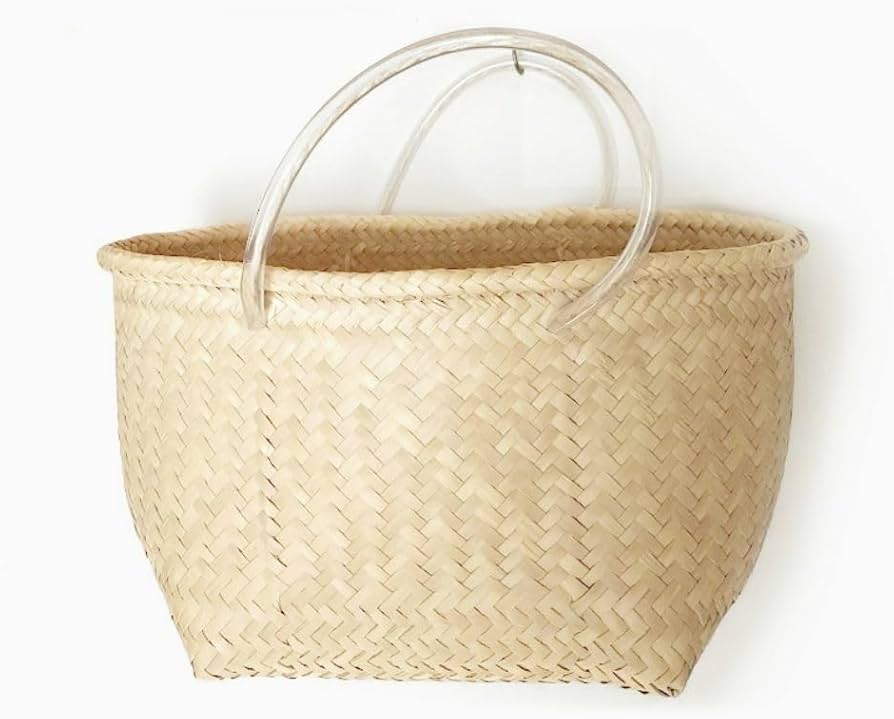 Amazon.co.jp: dosaドーサ かごバッグ パーム チューブハンドル