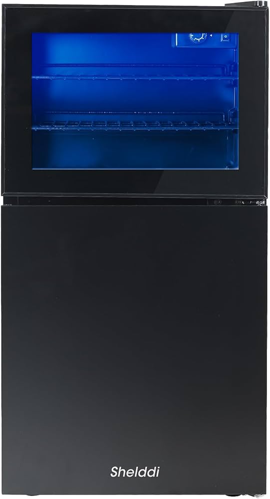 Amazon | 【中身が見える】Shelddi 小型冷蔵庫冷凍庫 80L 幅44.5cm