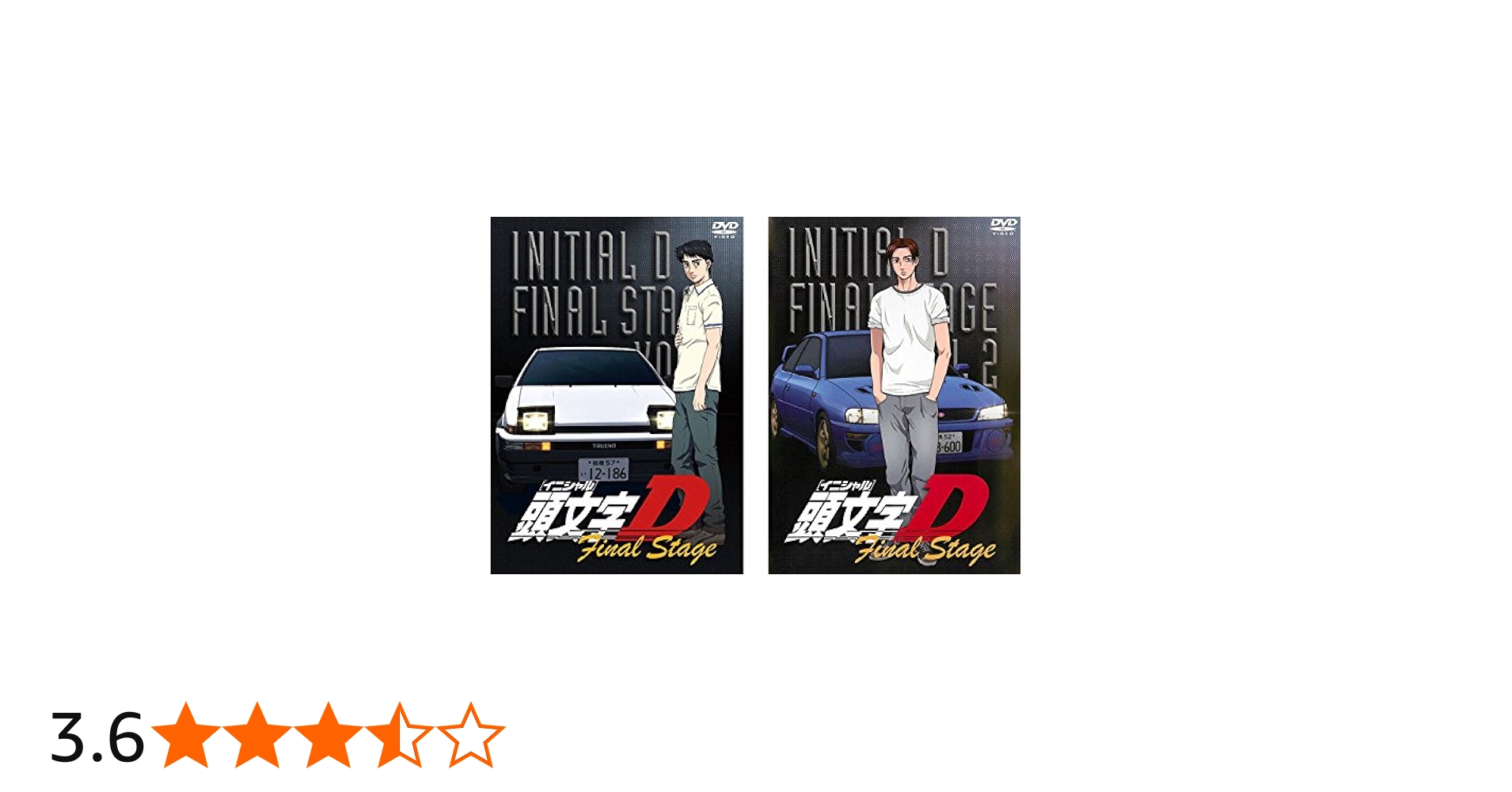 Amazon.co.jp: 頭文字 イニシャル D Final Stage 1、2 [レンタル落ち