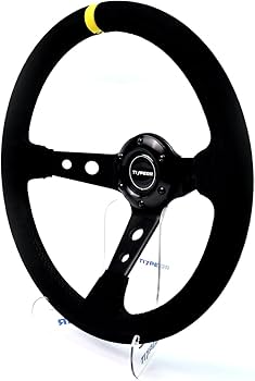 Amazon | TIYPEOR レーシング・ステアリング・ホイール 350 mm 多用途