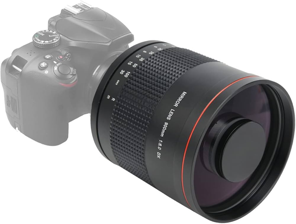 Amazon.co.jp: 望遠レンズ 900mm F8.0超望遠ミラーカメラレンズ