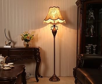Amazon.com: Floor Lamp Standing Light Vintage Resin Floor Lamp