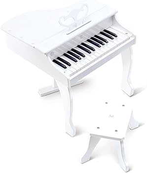 Amazon.com: Hape Deluxe White Grand Piano | Thirty Key Piano Toy