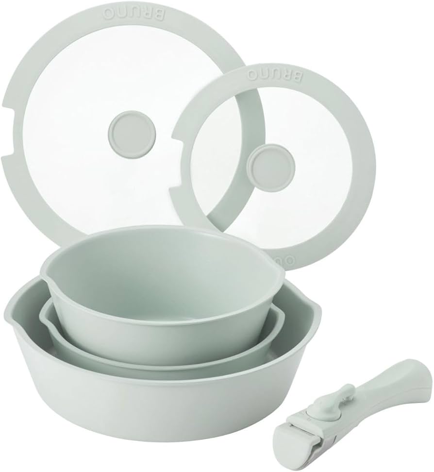 Amazon | BRUNO フライパン 6点 セット 26cm 20cm 鍋 蓋 深型 取っ手が