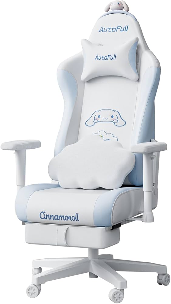 AutoFull Cinnamoroll Gaming Chair High Back Ergonomic Office Desk