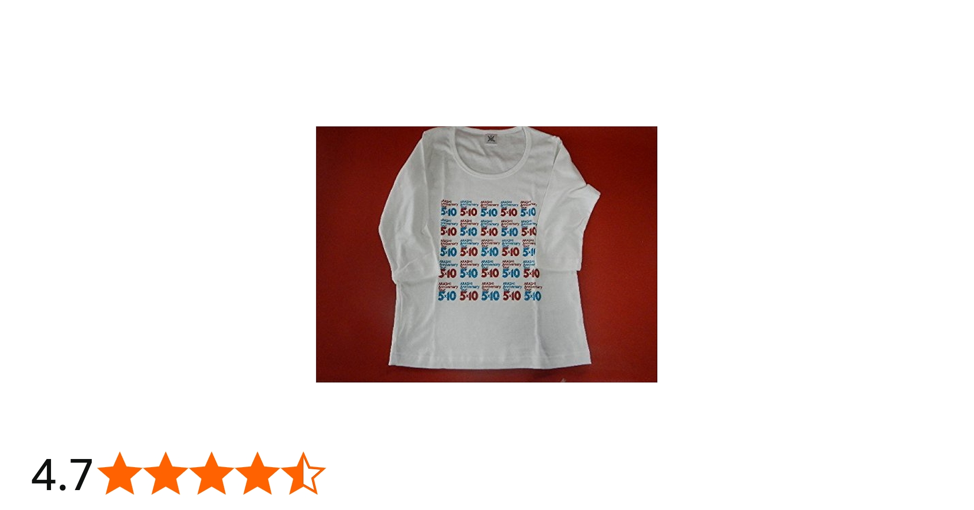 Amazon.co.jp: 嵐 ARASHI Anniversary Tour 5×10 公式グッズ 七分袖T