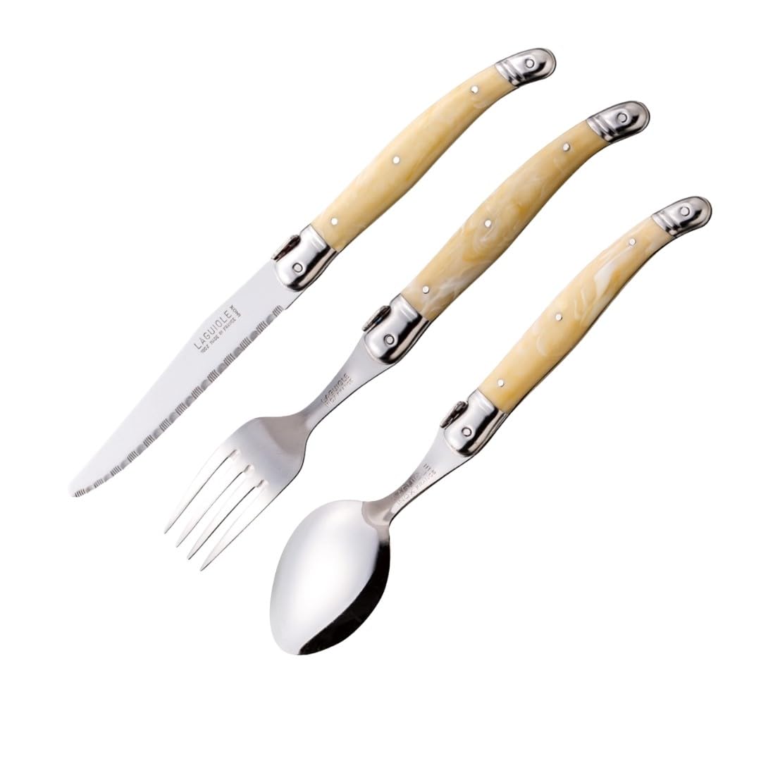 Amazon | ラギオールカトラリー3点セット(ナイフ+フォーク+スプーン