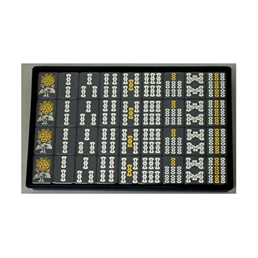 美品 麻雀牌 般若 28mm牌 イエロー 廃盤 美品 麻雀牌 般若 28mm牌